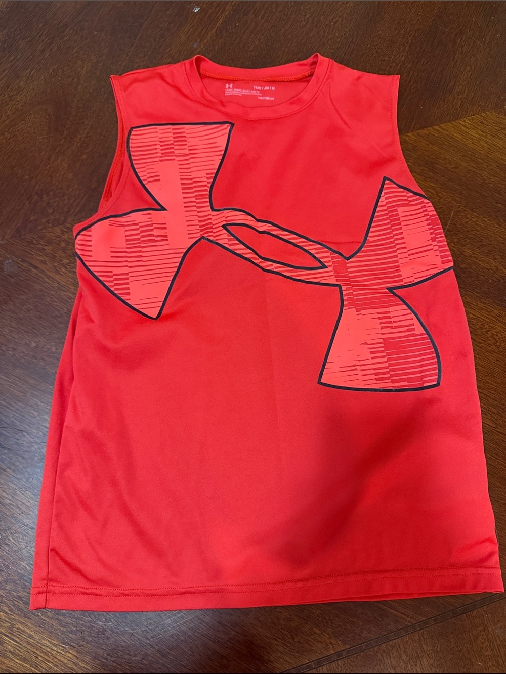 Under Armour Red Boys' Sleeveless Tank with Large Logo